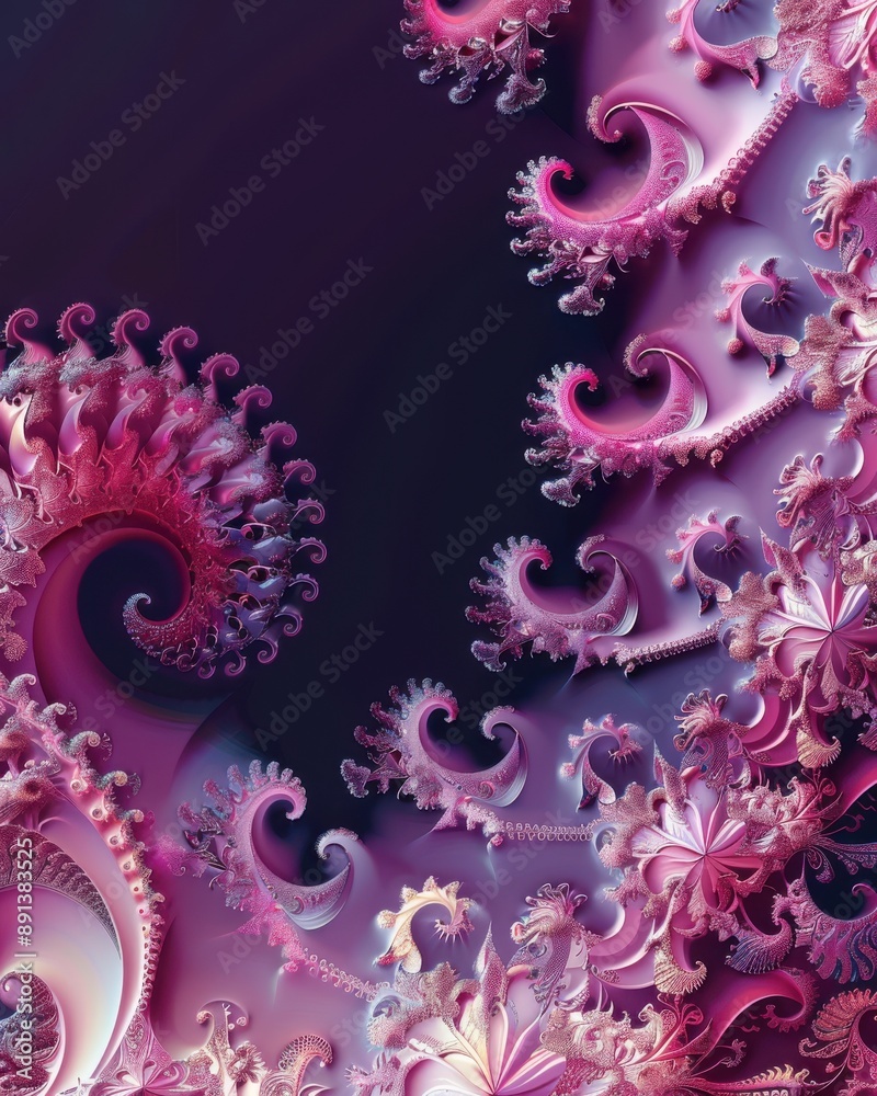 Abstract Purple Pink Swirling Fractal Art Abstract Purple Pink Swirling Fractal Art