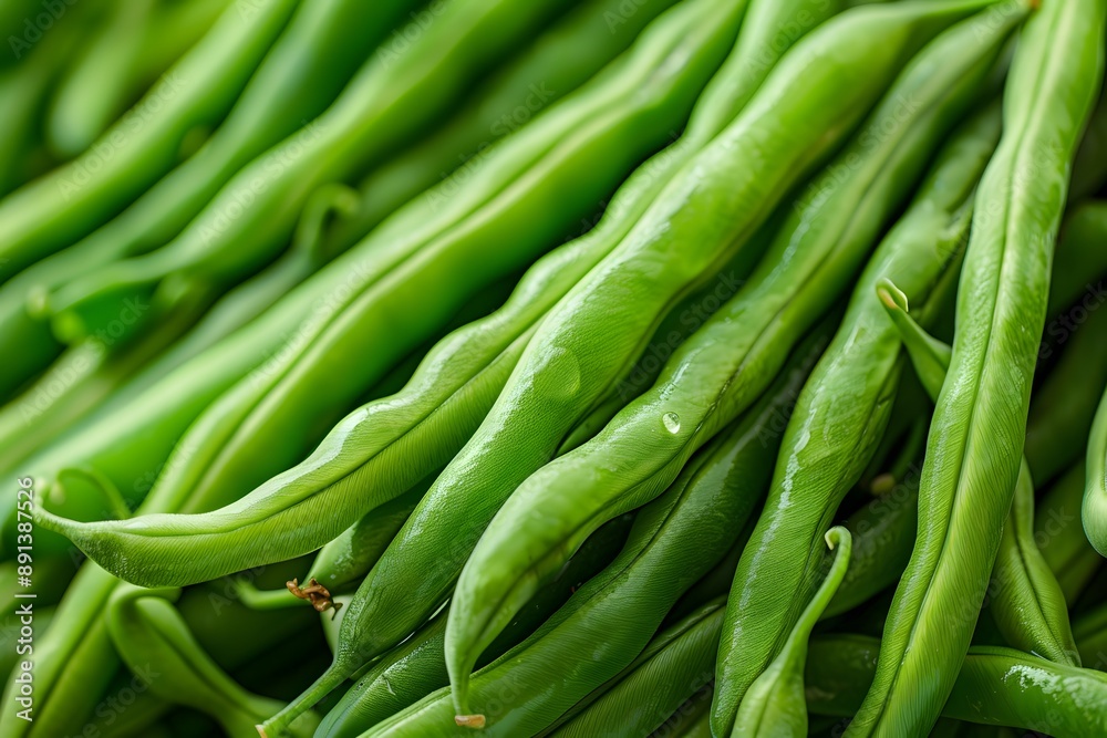 Fresh and Vibrant Green Beans Ready for Cooking Fresh and Vibrant Green Beans Ready for Cooking