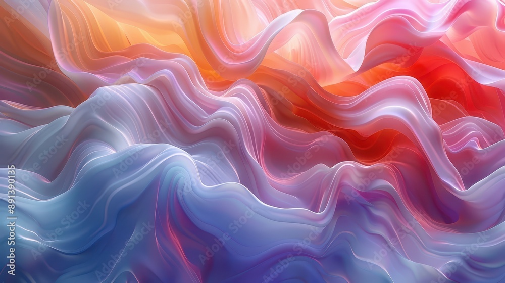 Serene Abstraction: Hyper-Realistic 3D Rendering of Pastel Flowing Minimalism Serene Abstraction: Hyper-Realistic 3D Rendering of Pastel Flowing Minimalism