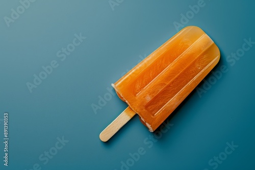 orange iced-lolly. Beautiful simple AI generated image in 4K, unique.