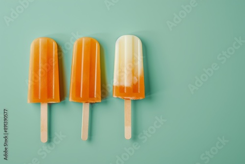 orange iced-lolly. Beautiful simple AI generated image in 4K, unique.