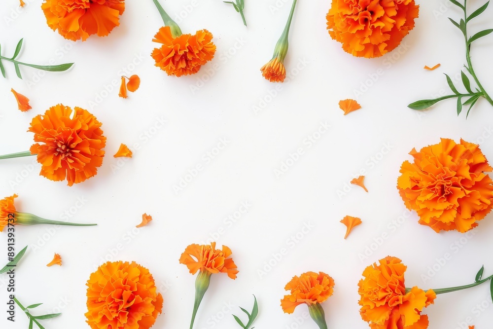 Obraz premium This is a close-up of a beautiful, orange coloured flower. This was generated using synthetic intelligence. Beautiful simple AI generated image in 4K, unique.