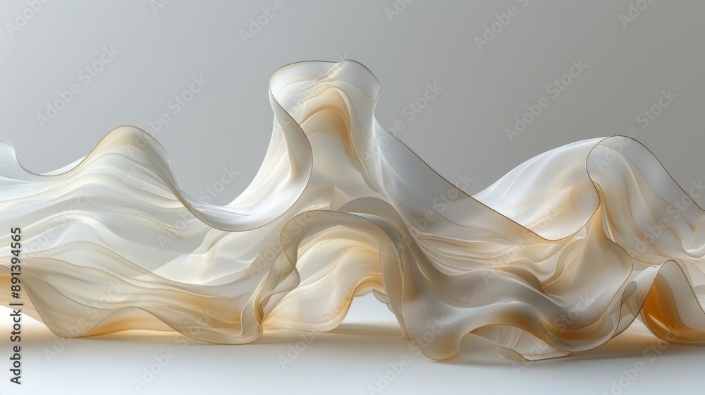 Soft Gradient Textile Flow Patterns with Color Transitions