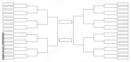 64 team tournament bracket template