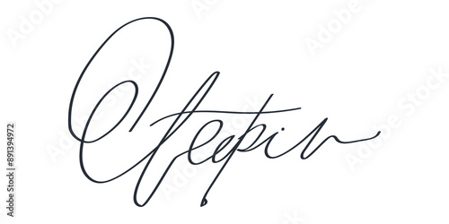 Signature template black color hand drawn style photo