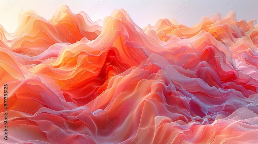 Soft Gradient Textile Flow Patterns with Color Transitions Soft Gradient Textile Flow Patterns with Color Transitions