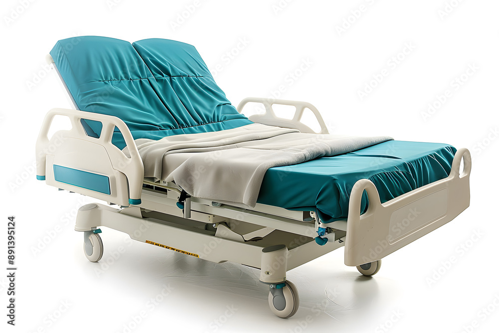 Modern Hospital Bed isolated on white background Modern Hospital Bed isolated on white background