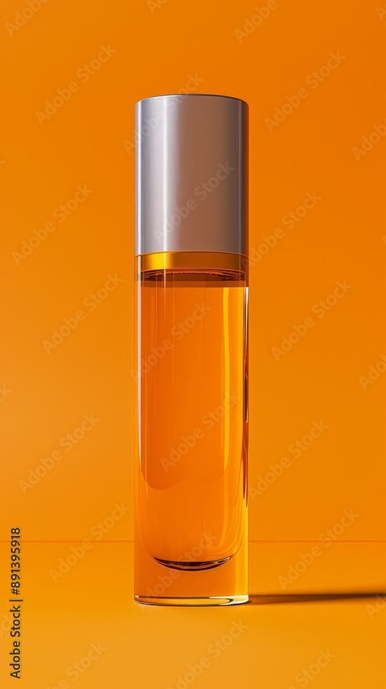 A bottle of perfume is sitting on a table A bottle of perfume is sitting on a table