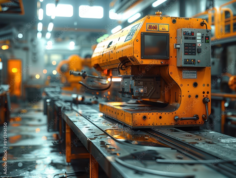 Precision at Work: Hyper-Realistic 3D Rendering of Advanced Metalworking Factory Interior Precision at Work: Hyper-Realistic 3D Rendering of Advanced Metalworking Factory Interior