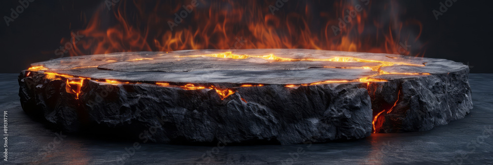 Fototapeta premium A serene female soul, made of light strands, glows white-gold with a brighter core and misty aura. she is embracing herself, Stand on the left side of the photo, there is a large space. She wears ethe