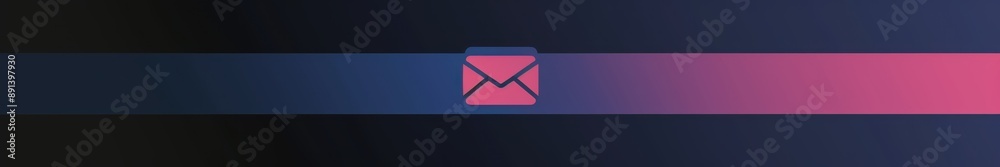 Naklejka premium Pink Email Icon Gradient Background