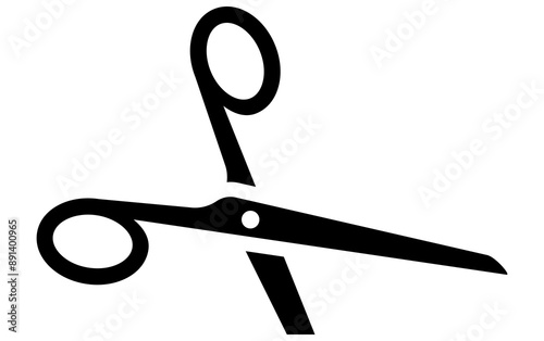 фотографія Scissors icon black color flat style cutting