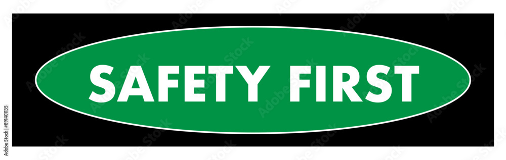 Safety first frame color flat style Safety first frame color flat style