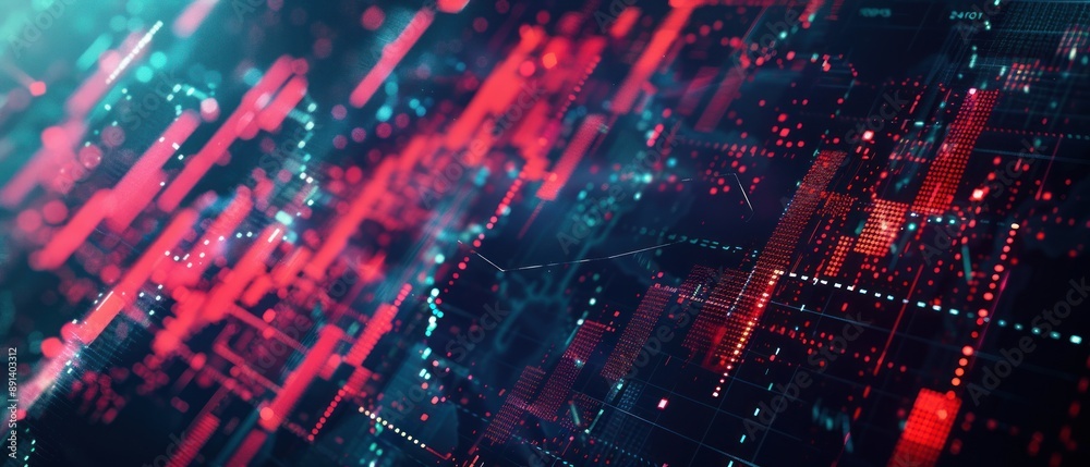 Obraz premium Abstract Financial Data Visualization