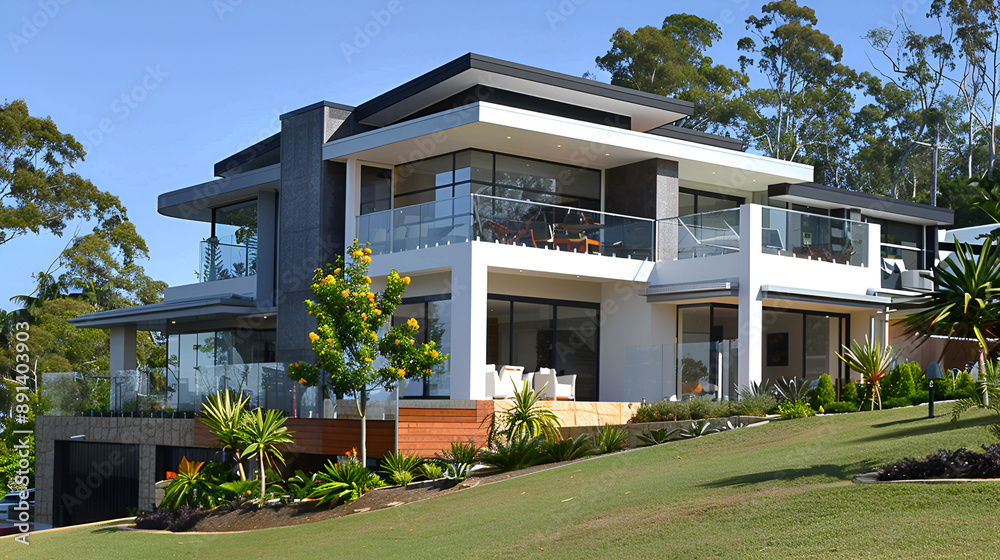 Beautiful modern house exterior with green grass ,Modern architectural house front ,Modern architectural house front ,Modern house with a beautiful landscaped garden and blue sky ,concept for designer Beautiful modern house exterior with green grass ,Modern architectural house front ,Modern architectural house front ,Modern house with a beautiful landscaped garden and blue sky ,concept for designer