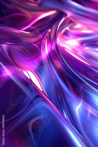 Purple and Blue Gradient Waves