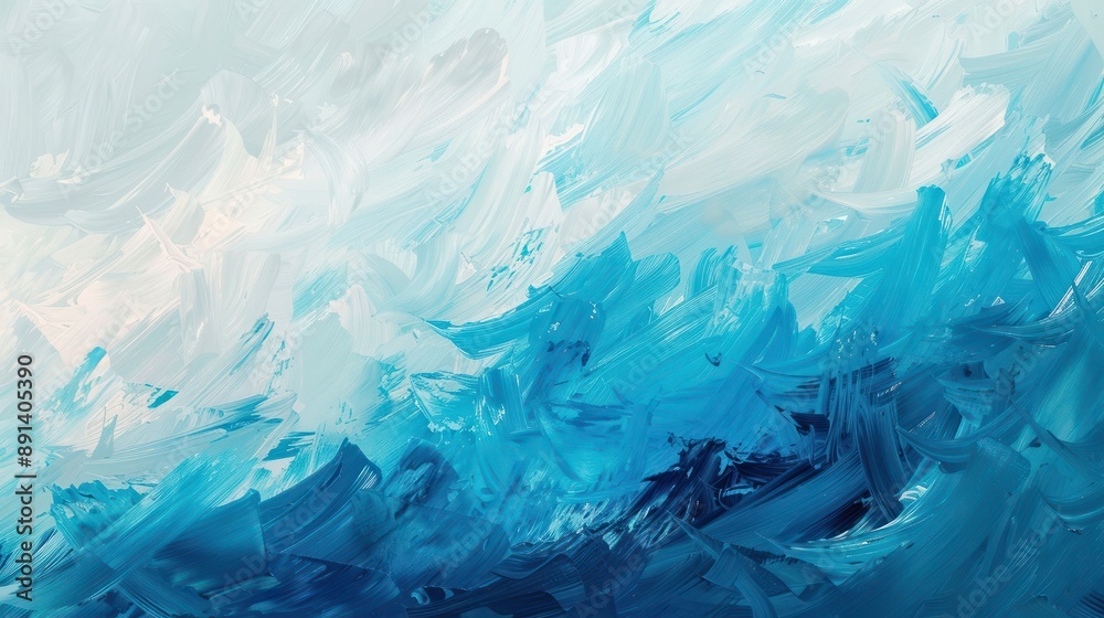 Abstract pastel, soft cold ice electric sky blue and white color contemporary oil paint brushstrokes texture pattern painting, wallpaper background, art painting. Artistic backdrop Abstract pastel, soft cold ice electric sky blue and white color contemporary oil paint brushstrokes texture pattern painting, wallpaper background, art painting. Artistic backdrop