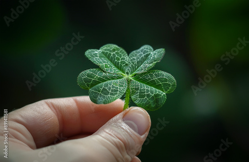 Natural beauty of four-leaf clover