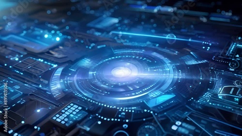 Wallpaper Mural Futuristic Technology Interface Design Torontodigital.ca