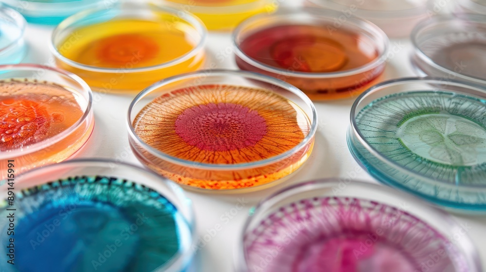 abstract scientific illustration of petri dishes containing colorful bacterial colonies the minimalist approach highlights the beauty in microbiology and laboratory research abstract scientific illustration of petri dishes containing colorful bacterial colonies the minimalist approach highlights the beauty in microbiology and laboratory research
