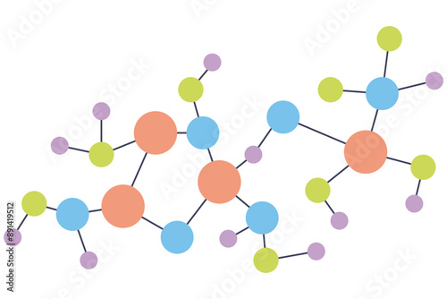 Science study and research. Molecular structure of the molecule. molecular structure of the atom on a white background.