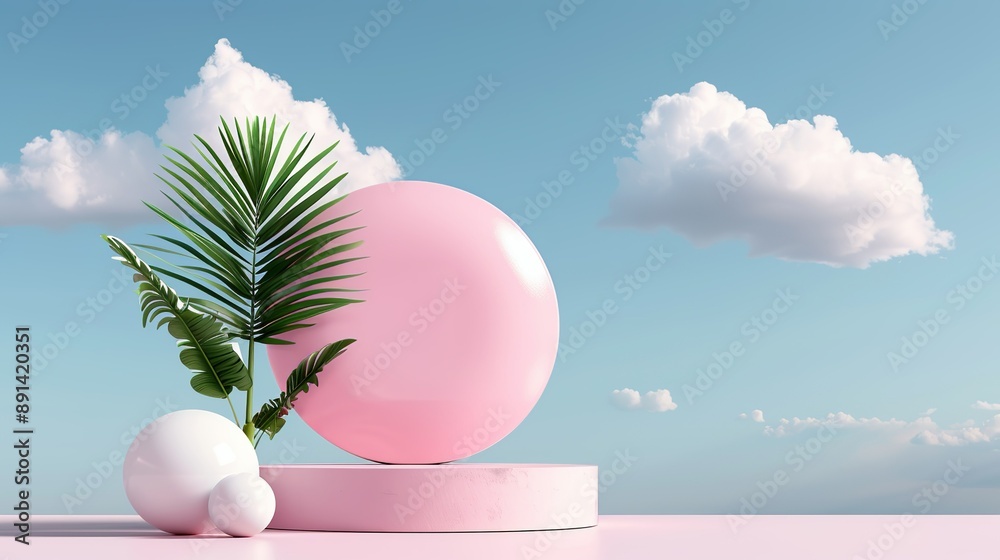Lush colorful landscape depicting the beauty of nature with vibrant tones and dynamic scenery. 3D Illustration Rendering , Minimalism, Lush colorful landscape depicting the beauty of nature with vibrant tones and dynamic scenery. 3D Illustration Rendering , Minimalism,