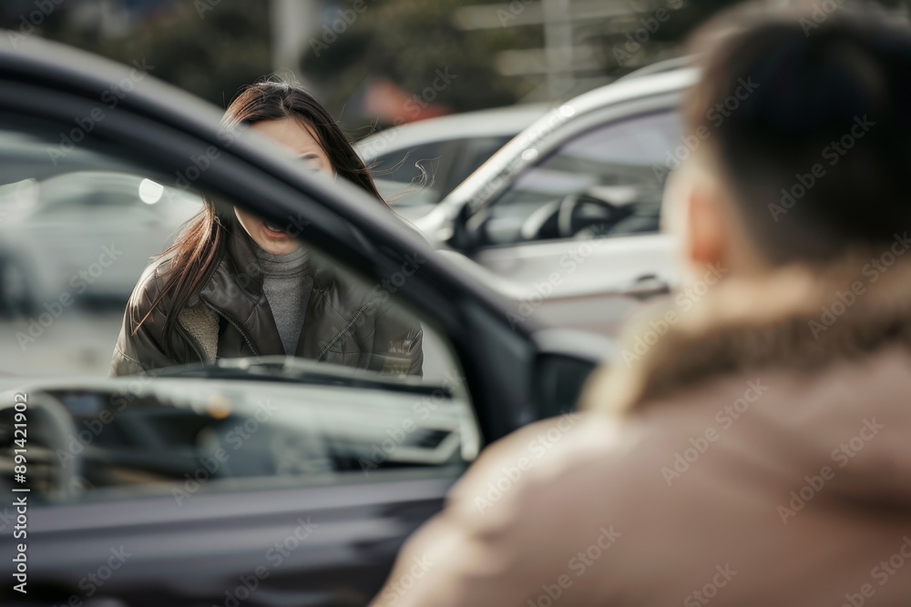 Profile of a middle-aged woman in work clothes driving a truck Image of the transportation and delivery industry, etc.. Beautiful simple AI generated image in 4K, unique. Profile of a middle-aged woman in work clothes driving a truck Image of the transportation and delivery industry, etc.. Beautiful simple AI generated image in 4K, unique.