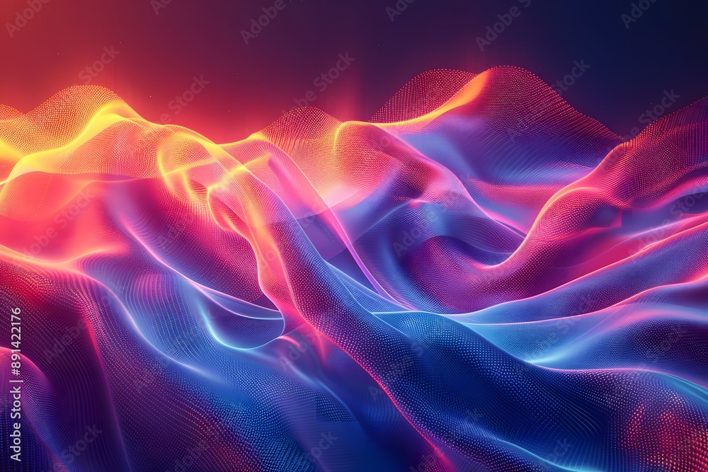 Vibrant Waves of Light: A Stunning Abstract Visualization Vibrant Waves of Light: A Stunning Abstract Visualization