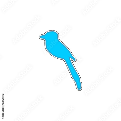 Blue Birds Sticker Illustration