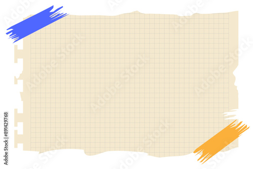 Torn paper edges checkered background