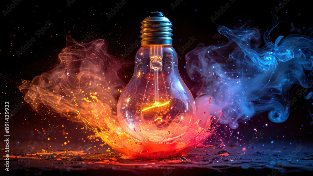 Exploding Lightbulb Concept Art Exploding Lightbulb Concept Art