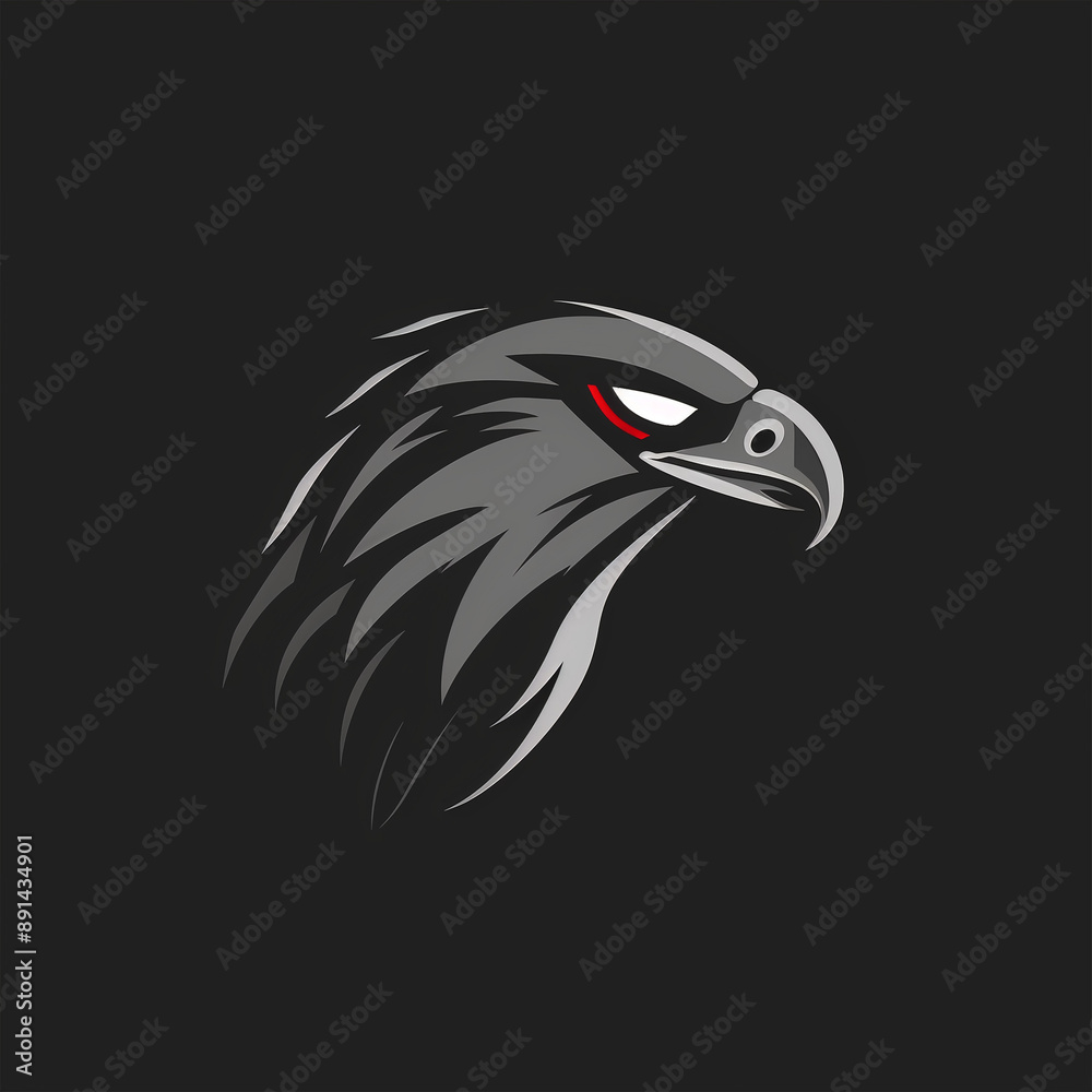 Obraz premium Sharp Steel Gray Falcon Talon Logo