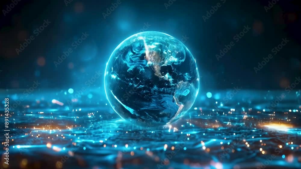light bulb transform to earth