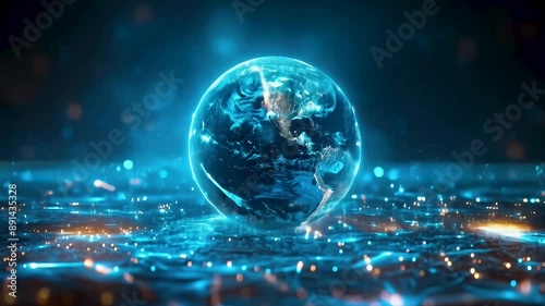 light bulb transform to earth