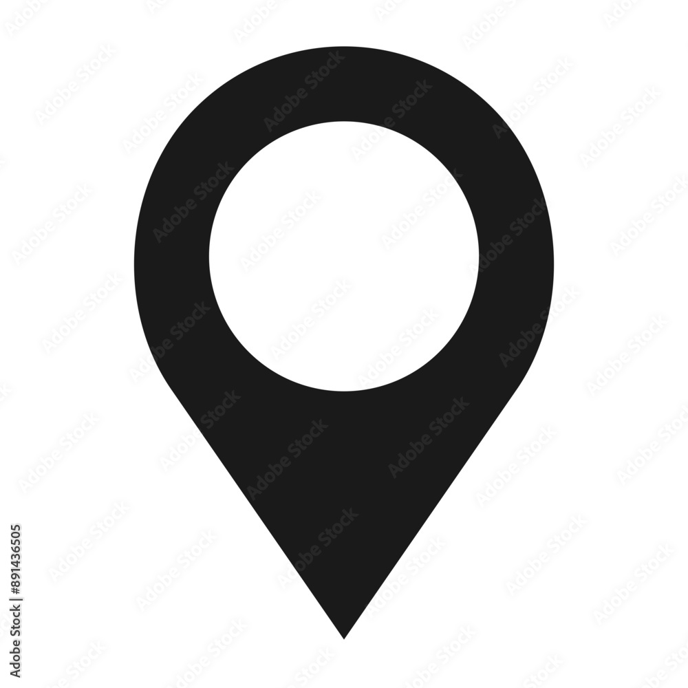 GPS location Map pointer icon black GPS location Map pointer icon black