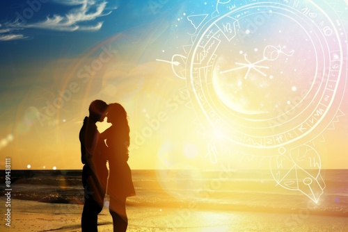 A Love Story Written in the Stars on a Beach at Sunset