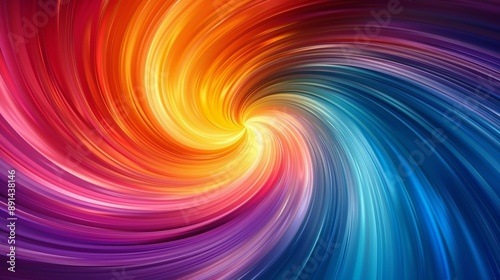 Swirling vortex of colors creating a hypnotic and energetic design ideal for dynamic and vibrant background illustrations on microstock websites Illustration Flat Color, Clip Art Style , Minimalism,