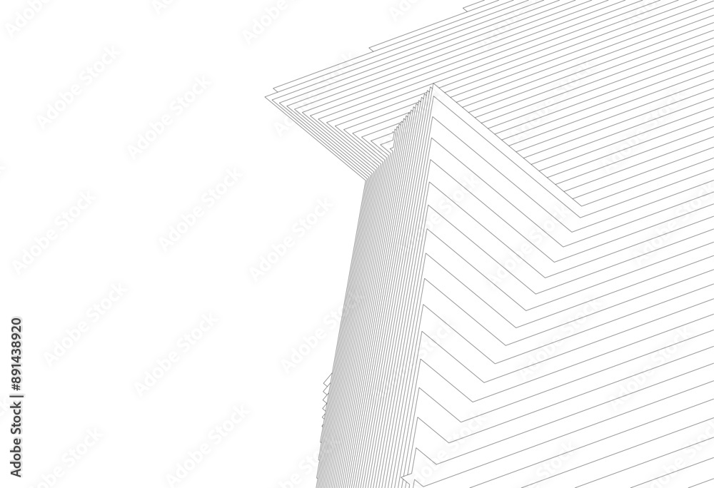 Fototapeta premium Architectural wallpaper digital backgroud 3d rendering