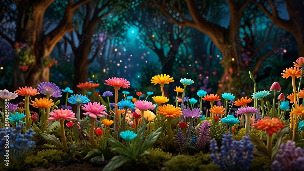 Fototapeta premium spring flowers, AI Generated.