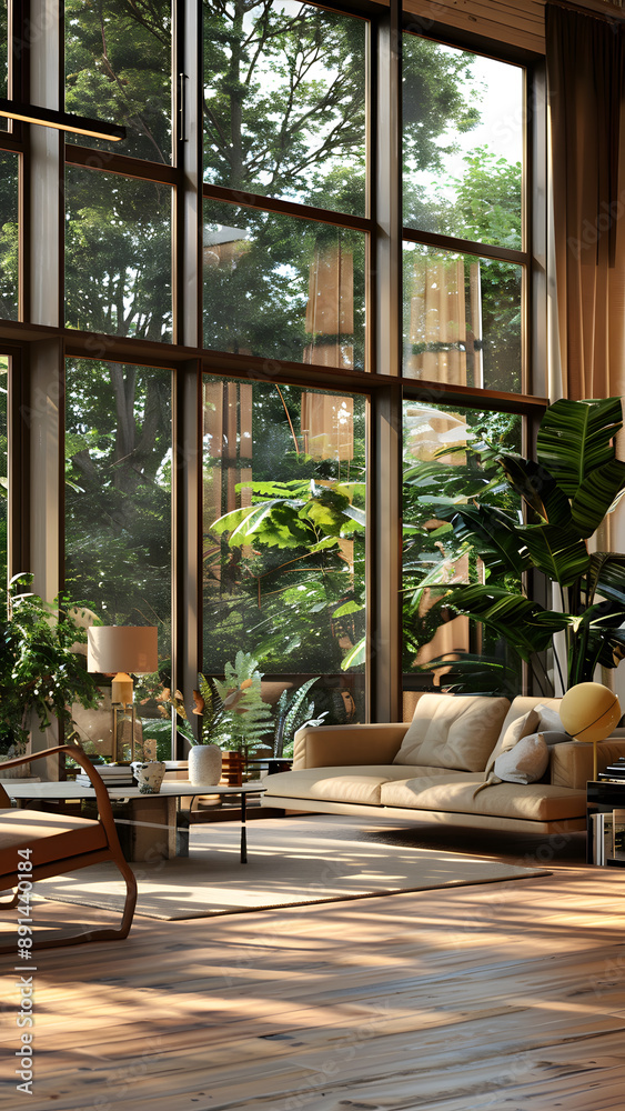 Fototapeta premium realistic high-resolution photo of living room, with detailed background