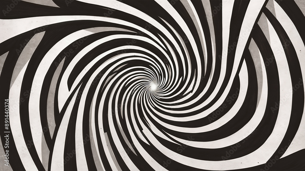 Naklejka premium black and white optical illusion