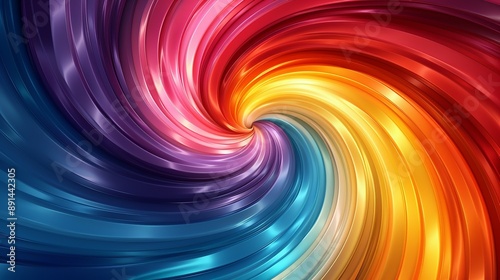 Swirling vortex of colors creating a mesmerizing and energetic pattern ideal for dynamic and vibrant background illustrations on microstock websites Illustration Flat Color, Clip Art Style ,