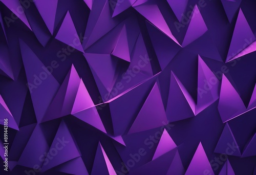 A geometric purple abstract background with sharp angles and triangular patterns in dark purple, complemented by lighter shades of amethyst