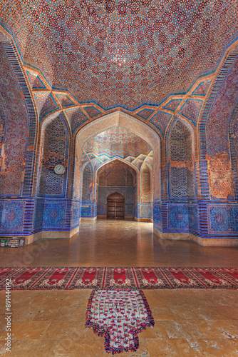 The Shah Jahan Mosque also known as the Jamia Masjid of Thatta  is a 17th-century building that serves as the central mosque for the city of Thatta, in the Pakistani province of Sindh. photo