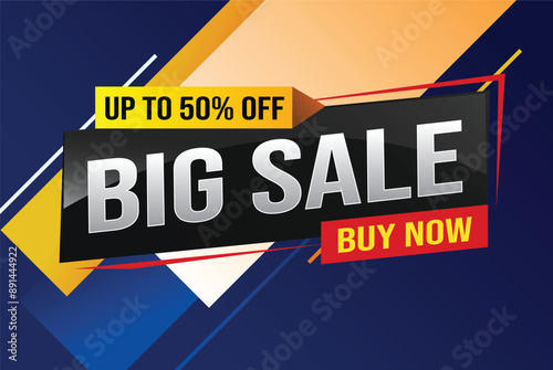 Big sale buy now poster banner graphic design icon logo sign symbol social media website coupon Banner design template for marketing. Special offer promotion retail

