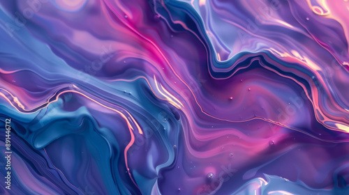 An abstract background features wavy lines in purple, blue, and pink, suitable for design projects.