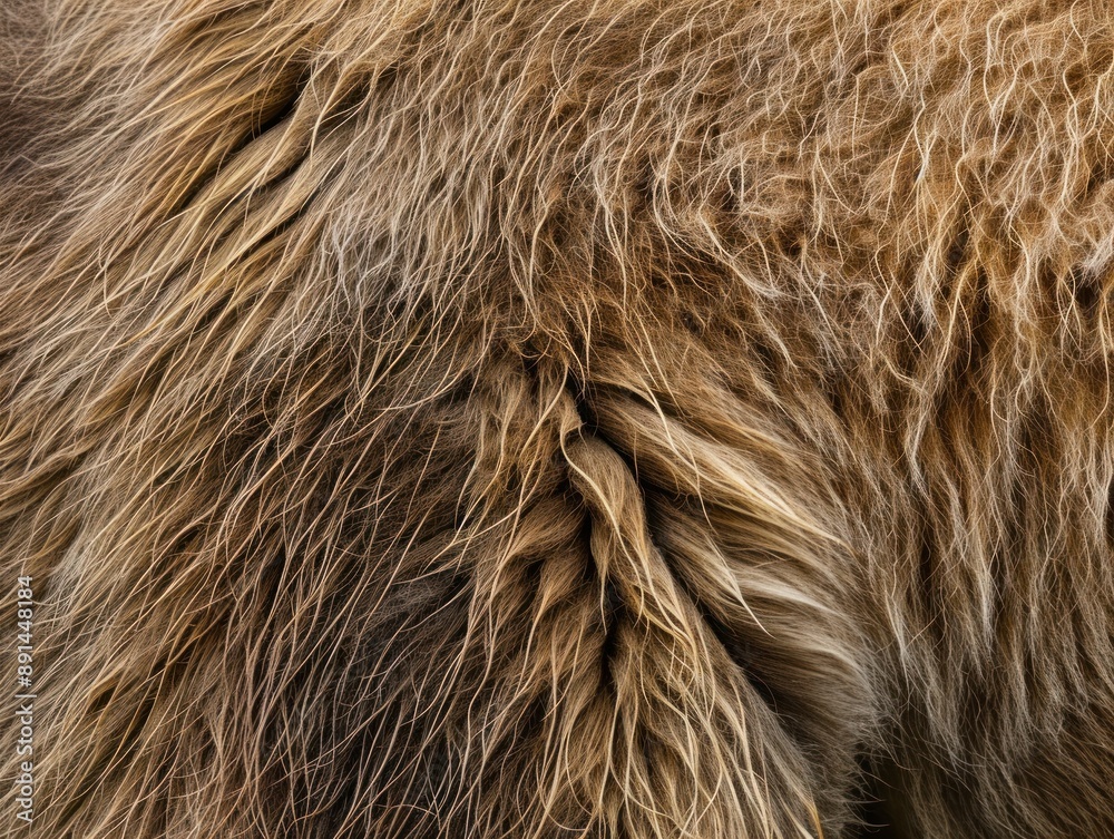Fototapeta premium Close Up of Brown and White Fur Texture