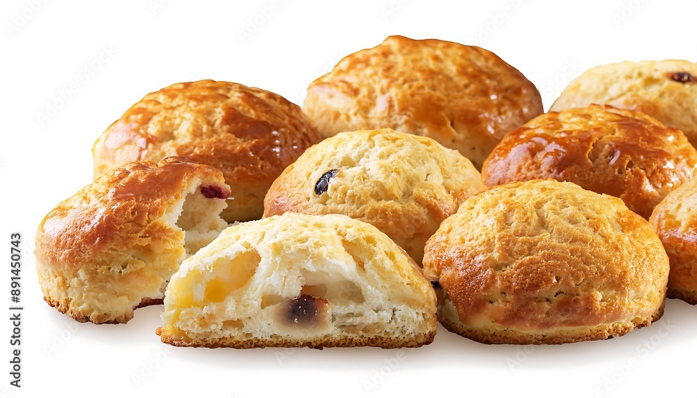 Scone biscuit on white background Scone biscuit on white background