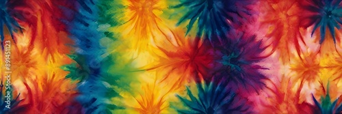 Wallpaper Mural Rainbow Tie Dyed Fabric Banner Torontodigital.ca