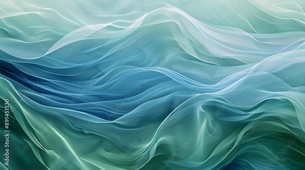 Obraz premium Abstract Background Showcasing Calm Aqua Textures and Gentle Flowing Forms